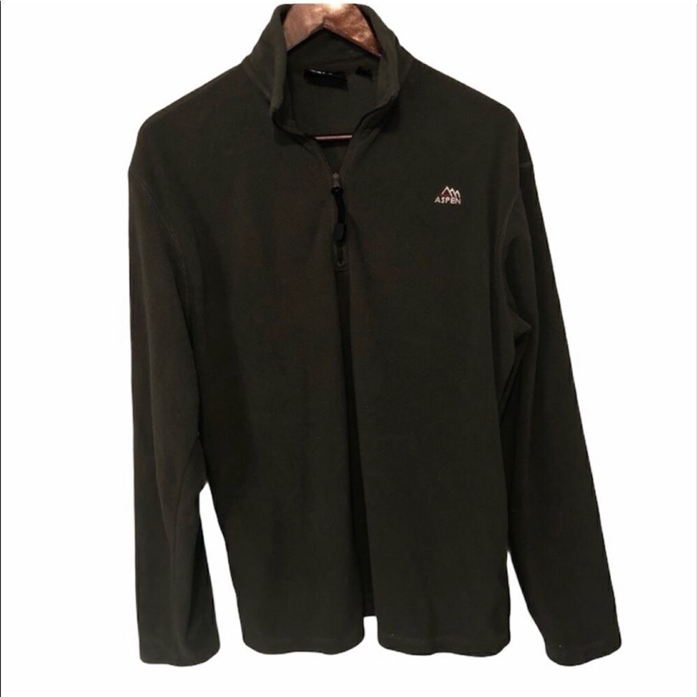 Aspen Women's Dark Green Fleece Pullover Jacket